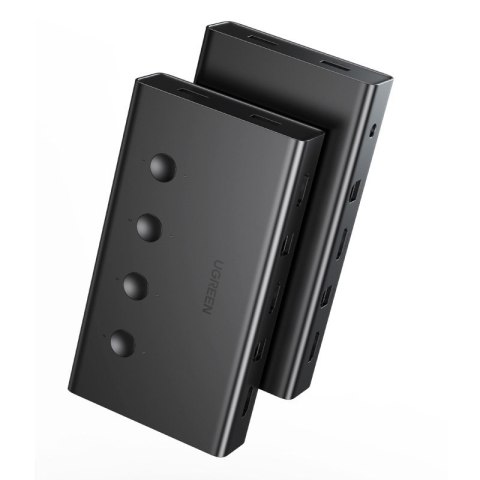 Przełącznik KVM Keyboard Video Mouse 4x HDMI 4x USB 4x USB-B czarny Przełącznik KVM Keyboard Video Mouse 4x HDMI 4x USB 4x USB-B czarny