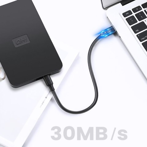 Przewód kabel 5-pinowy pozłacany USB - mini USB 0.25m czarny Przewód kabel 5-pinowy pozłacany USB - mini USB 0.25m czarny
