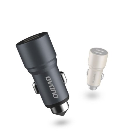 Ładowarka samochodowa z młotkiem bezpieczeństwa do szyb 2x USB 5V 3.1A szary Ładowarka samochodowa z młotkiem bezpieczeństwa do szyb 2x USB 5V 3.1A szary