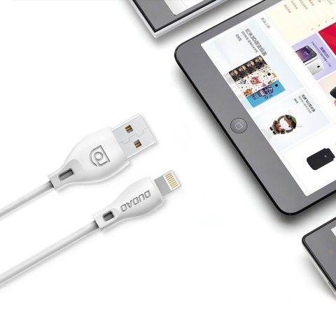 Przewód kabel USB - micro USB 2.4A 1m biały Przewód kabel USB - micro USB 2.4A 1m biały