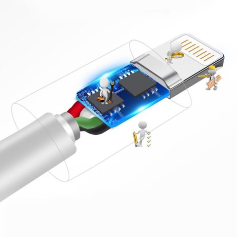Przewód kabel do iPhone USB - Lightning 3A 1m biały Przewód kabel do iPhone USB - Lightning 3A 1m biały
