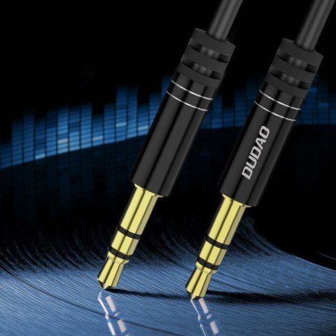 Rozciągliwy kabel przewód audio AUX mini jack 3.5mm sprężynka 150cm czarny Rozciągliwy kabel przewód audio AUX mini jack 3.5mm sprężynka 150cm czarny