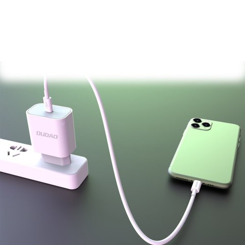 Szybka ładowarka sieciowa EU USB-C PD + przewód Lightning do iPhone 1m biały Szybka ładowarka sieciowa EU USB-C PD + przewód Lightning do iPhone 1m biały