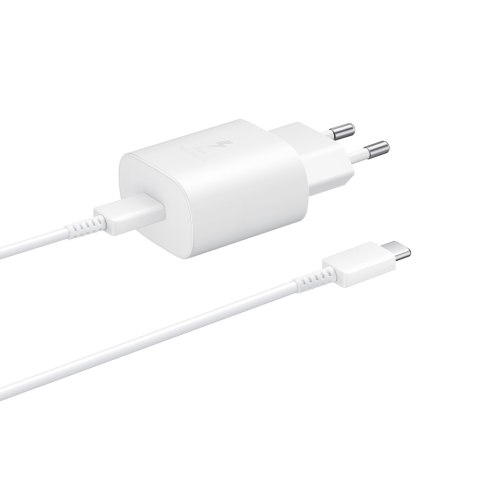 2w1 Ładowarka sieciowa 25W + kabel przewód USB-C 1m biały 2w1 Ładowarka sieciowa 25W + kabel przewód USB-C 1m biały