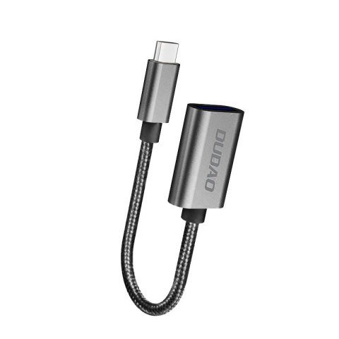 Adapter przejściówka kabel OTG z USB na USB-C szary Adapter przejściówka kabel OTG z USB na USB-C szary