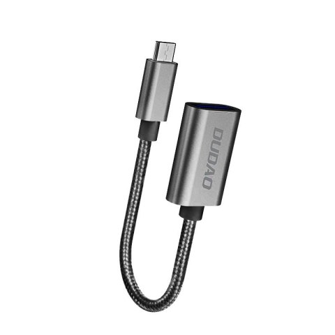 Adapter przejściówka kabel OTG z USB na micro USB szary Adapter przejściówka kabel OTG z USB na micro USB szary