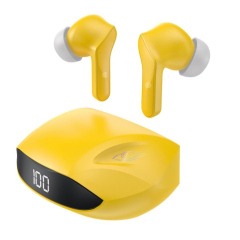 Dokanałowe słuchawki bezprzewodowe TWS Bluetooth 5.2 żółty Dokanałowe słuchawki bezprzewodowe TWS Bluetooth 5.2 żółty