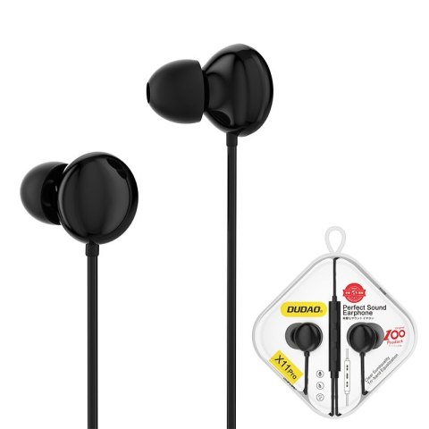 Dokanałowe słuchawki zestaw słuchawkowy z pilotem i mikrofonem mini jack 3,5 mm czarny Dokanałowe słuchawki zestaw słuchawkowy z pilotem i mikrofonem mini jack 3,5 mm czarny