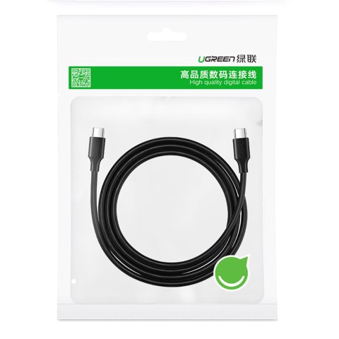 Kabel przewód USB-C do ładowania i transferu danych 3A 2m czarny Kabel przewód USB-C do ładowania i transferu danych 3A 2m czarny