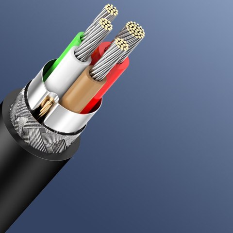 Kabel przewód USB-C do ładowania i transferu danych 3A 2m czarny Kabel przewód USB-C do ładowania i transferu danych 3A 2m czarny