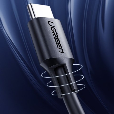 Kabel przewód USB-C do ładowania i transferu danych 3A 2m czarny Kabel przewód USB-C do ładowania i transferu danych 3A 2m czarny