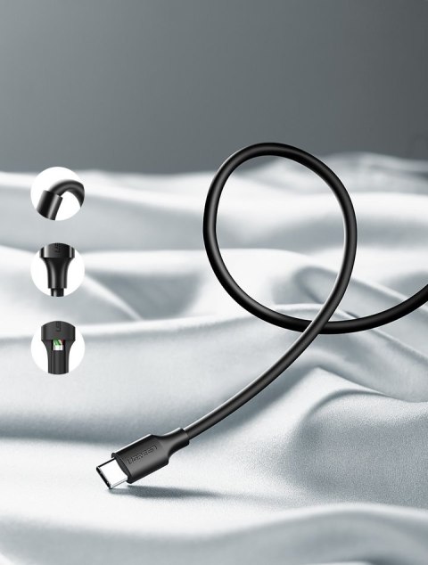 Kabel przewód USB - USB-C 2A 0.5m czarny Kabel przewód USB - USB-C 2A 0.5m czarny