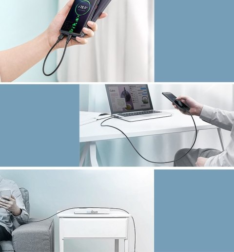 Kabel przewód USB - USB-C 2A 0.5m czarny Kabel przewód USB - USB-C 2A 0.5m czarny