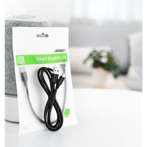 Kabel przewód USB - USB-C 2A 0.5m czarny Kabel przewód USB - USB-C 2A 0.5m czarny