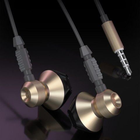 Metalowe przewodowe słuchawki douszne 3,5 mm mini jack szary Metalowe przewodowe słuchawki douszne 3,5 mm mini jack szary