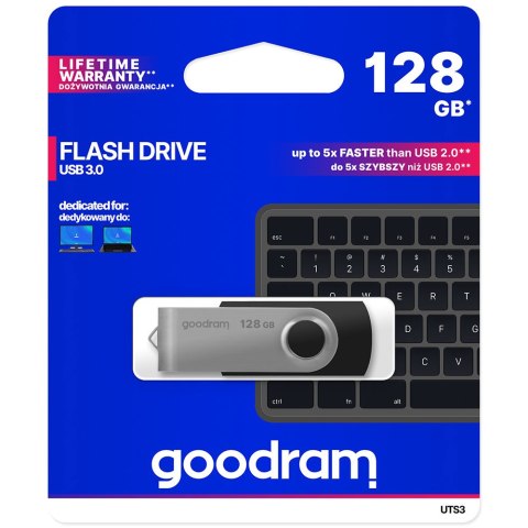 Pendrive 128GB USB 3.2 Gen 1 UTS3 czarny Pendrive 128GB USB 3.2 Gen 1 UTS3 czarny
