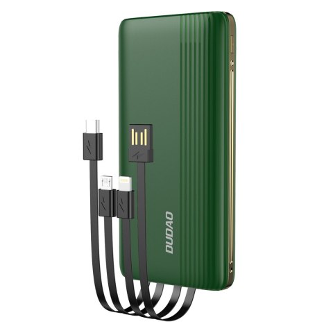 Powerbank 10000mAh K4Pro z wbudowanymi kablami wyświetlacz LED zielony Powerbank 10000mAh K4Pro z wbudowanymi kablami wyświetlacz LED zielony