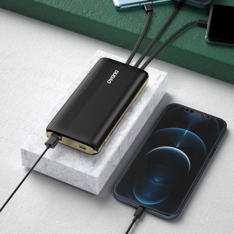 Powerbank 10000mAh K4Pro z wbudowanymi kablami wyświetlacz LED zielony Powerbank 10000mAh K4Pro z wbudowanymi kablami wyświetlacz LED zielony