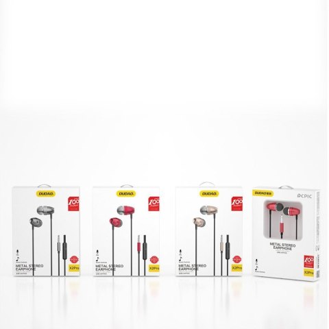 Słuchawki dokanałowe zestaw słuchawkowy ze złączem 3,5 mm mini jack złoty Słuchawki dokanałowe zestaw słuchawkowy ze złączem 3,5 mm mini jack złoty