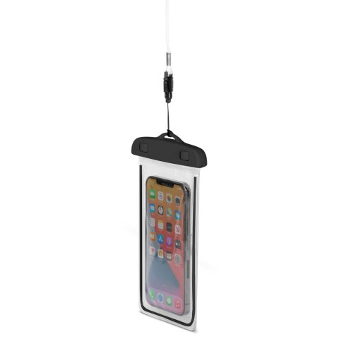 Etui wodoszczelne na telefon PVC ze smyczą Outdoor - czarne Etui wodoszczelne na telefon PVC ze smyczą Outdoor - czarne