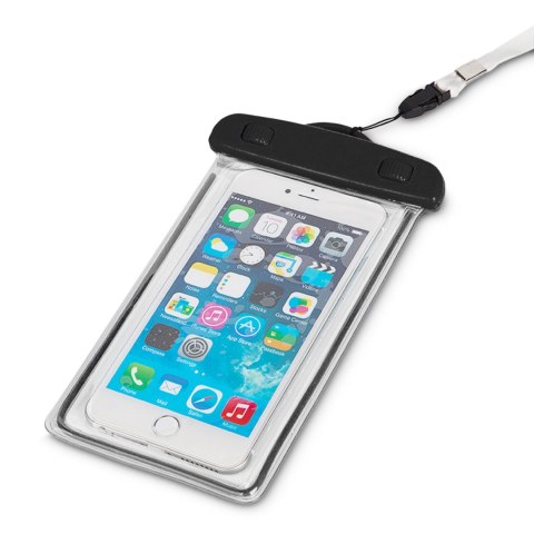 Etui wodoszczelne na telefon PVC ze smyczą Outdoor - czarne Etui wodoszczelne na telefon PVC ze smyczą Outdoor - czarne