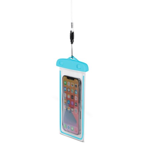 Etui wodoszczelne na telefon PVC ze smyczą Outdoor - niebieskie Etui wodoszczelne na telefon PVC ze smyczą Outdoor - niebieskie