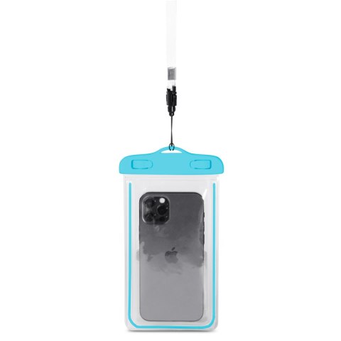 Etui wodoszczelne na telefon PVC ze smyczą Outdoor - niebieskie Etui wodoszczelne na telefon PVC ze smyczą Outdoor - niebieskie