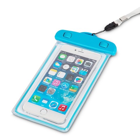 Etui wodoszczelne na telefon PVC ze smyczą Outdoor - niebieskie Etui wodoszczelne na telefon PVC ze smyczą Outdoor - niebieskie