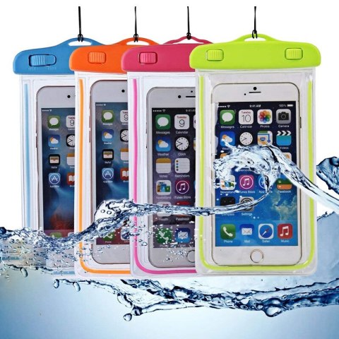 Etui wodoszczelne na telefon PVC ze smyczą Outdoor - niebieskie Etui wodoszczelne na telefon PVC ze smyczą Outdoor - niebieskie