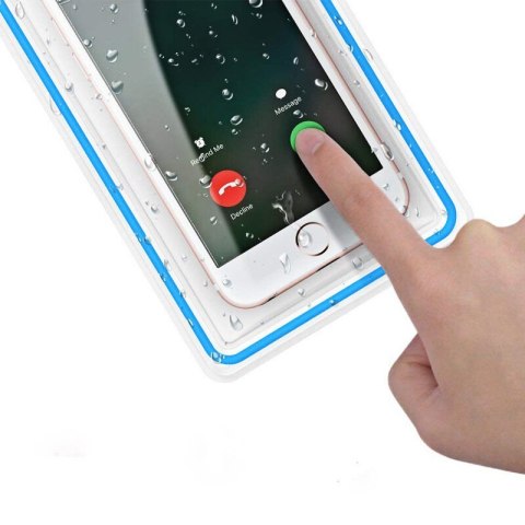 Etui wodoszczelne na telefon PVC ze smyczą Outdoor - niebieskie Etui wodoszczelne na telefon PVC ze smyczą Outdoor - niebieskie