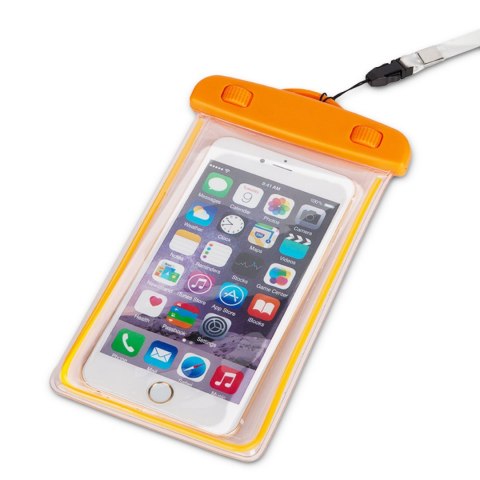 Etui wodoszczelne na telefon PVC ze smyczą Outdoor - pomarańczowe Etui wodoszczelne na telefon PVC ze smyczą Outdoor - pomarańczowe