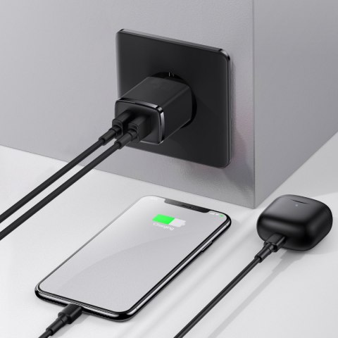 Ładowarka sieciowa Compact 2x USB 10.5W czarny Ładowarka sieciowa Compact 2x USB 10.5W czarny