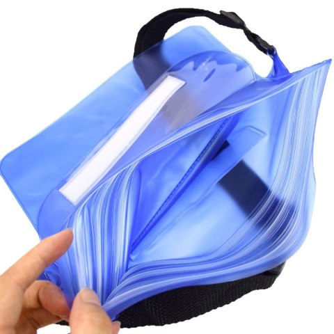 Saszetka nerka wodoodporna PVC na telefon dokumenty Outdoor - jasnoniebieska Saszetka nerka wodoodporna PVC na telefon dokumenty Outdoor - jasnoniebieska