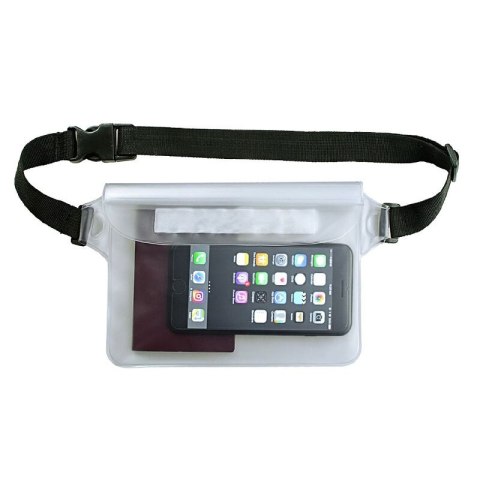 Saszetka nerka wodoodporna PVC na telefon dokumenty Outdoor - szara Saszetka nerka wodoodporna PVC na telefon dokumenty Outdoor - szara