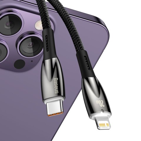 Kabel przewód do szybkiego ładowania iPhone USB-C - Lightning 480Mb/s PD 20W 1m czarny Kabel przewód do szybkiego ładowania iPhone USB-C - Lightning 480Mb/s PD 20W 1m czarny