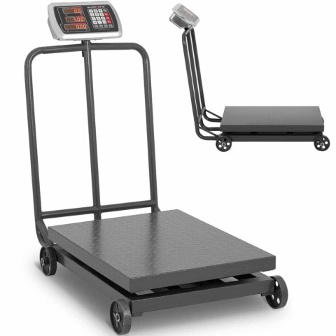 Waga platformowa przemysłowa na kółkach 600 kg / 100 g LCD Waga platformowa przemysłowa na kółkach 600 kg / 100 g LCD