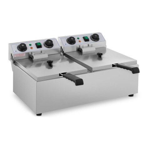 Frytownica nastawna gastronomiczna elektryczna TIMER 230 V 2 x 3200W 2 x 10 L Frytownica nastawna gastronomiczna elektryczna TIMER 230 V 2 x 3200W 2 x 10 L