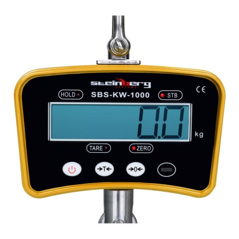 Waga hakowa podwieszana z pilotem do 1 tony 1T LCD żółta Waga hakowa podwieszana z pilotem do 1 tony 1T LCD żółta