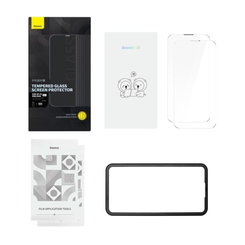 2x Szkło hartowane do iPhone 14 Pro Max na cały ekran z osłoną na głośnik 0.3mm 2x Szkło hartowane do iPhone 14 Pro Max na cały ekran z osłoną na głośnik 0.3mm