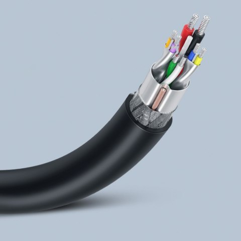 Elastyczny giętki kabel przewód USB 2.0 480Mb/s 25cm czarny Elastyczny giętki kabel przewód USB 2.0 480Mb/s 25cm czarny