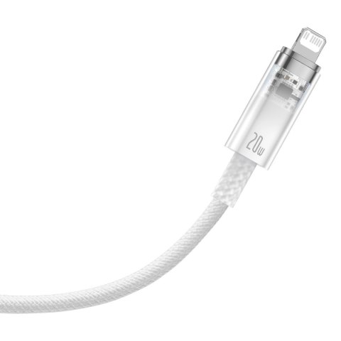 Kabel przewód w oplocie do iPhone Explorer Series USB-C - Lightning 20W 1m biały Kabel przewód w oplocie do iPhone Explorer Series USB-C - Lightning 20W 1m biały