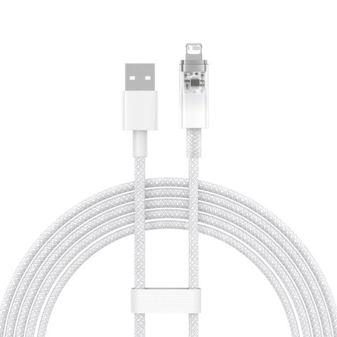 Kabel przewód w oplocie do iPhone Explorer Series USB - Lightning 2.4A 2m biały Kabel przewód w oplocie do iPhone Explorer Series USB - Lightning 2.4A 2m biały