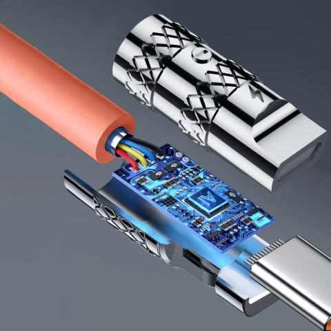 Mocny kabel kątowy do iPhone USB-A - Lightning 30W 1m rotacja 180 pomarańczowy Mocny kabel kątowy do iPhone USB-A - Lightning 30W 1m rotacja 180 pomarańczowy