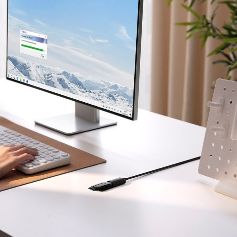 Przedłużacz kabla przewodu USB 3.0 1m czarny Przedłużacz kabla przewodu USB 3.0 1m czarny