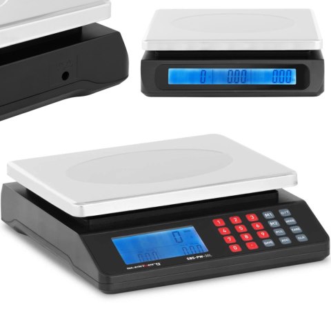 Waga kontrolna stołowa sklepowa magazynowa LCD 30 kg / 1 g Waga kontrolna stołowa sklepowa magazynowa LCD 30 kg / 1 g