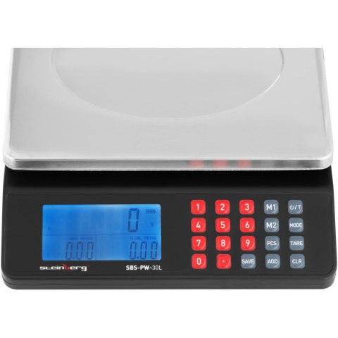 Waga kontrolna stołowa sklepowa magazynowa LCD 30 kg / 1 g Waga kontrolna stołowa sklepowa magazynowa LCD 30 kg / 1 g