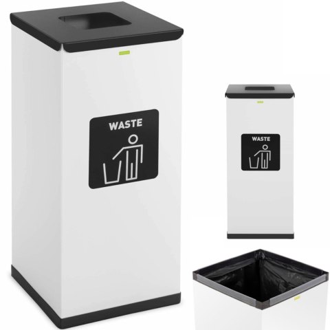 Kosz do segregacji odpady zmieszane stalowy 30.5x30.5x70cm 60L Kosz do segregacji odpady zmieszane stalowy 30.5x30.5x70cm 60L