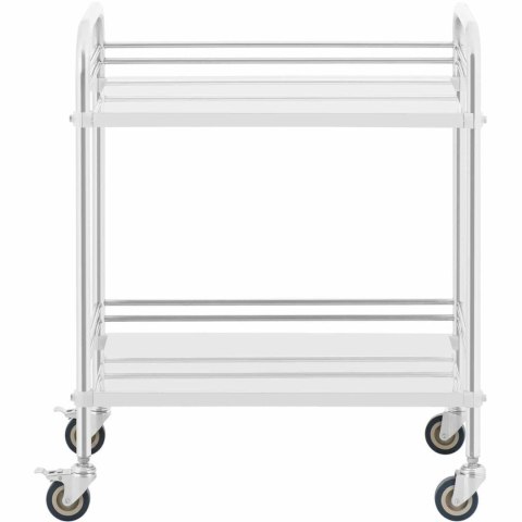 Wózek laboratoryjny zabiegowy kosmetyczny ze stali 2 półki 73 x 44 x 86 cm 20 kg Wózek laboratoryjny zabiegowy kosmetyczny ze stali 2 półki 73 x 44 x 86 cm 20 kg