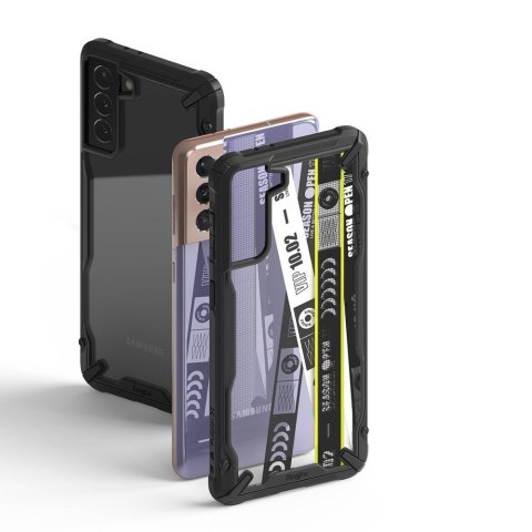 Etui pancerny pokrowiec z ramką Galaxy S21+ 5G Fusion X Design Cross czarny Etui pancerny pokrowiec z ramką Galaxy S21+ 5G Fusion X Design Cross czarny