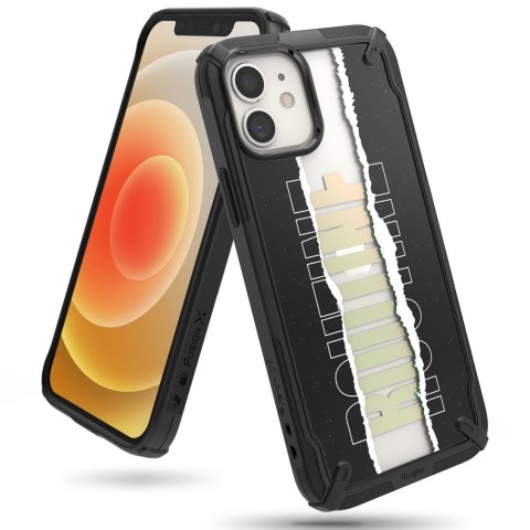 Etui pancerny pokrowiec z ramką iPhone 12 mini Fusion X Design Routine czarny Etui pancerny pokrowiec z ramką iPhone 12 mini Fusion X Design Routine czarny